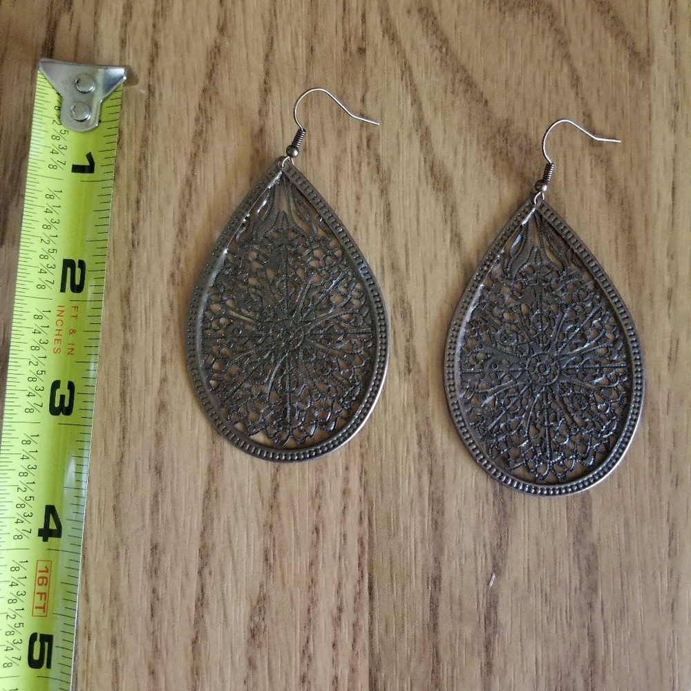 Bronze teardrop earrings